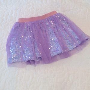BABYSara lavender sequins tulle overlay skirt
